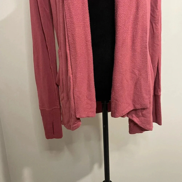Athleta Pranayama Restore Wrap Open Front Cardigan in Rose Color - Picture 2 of 11